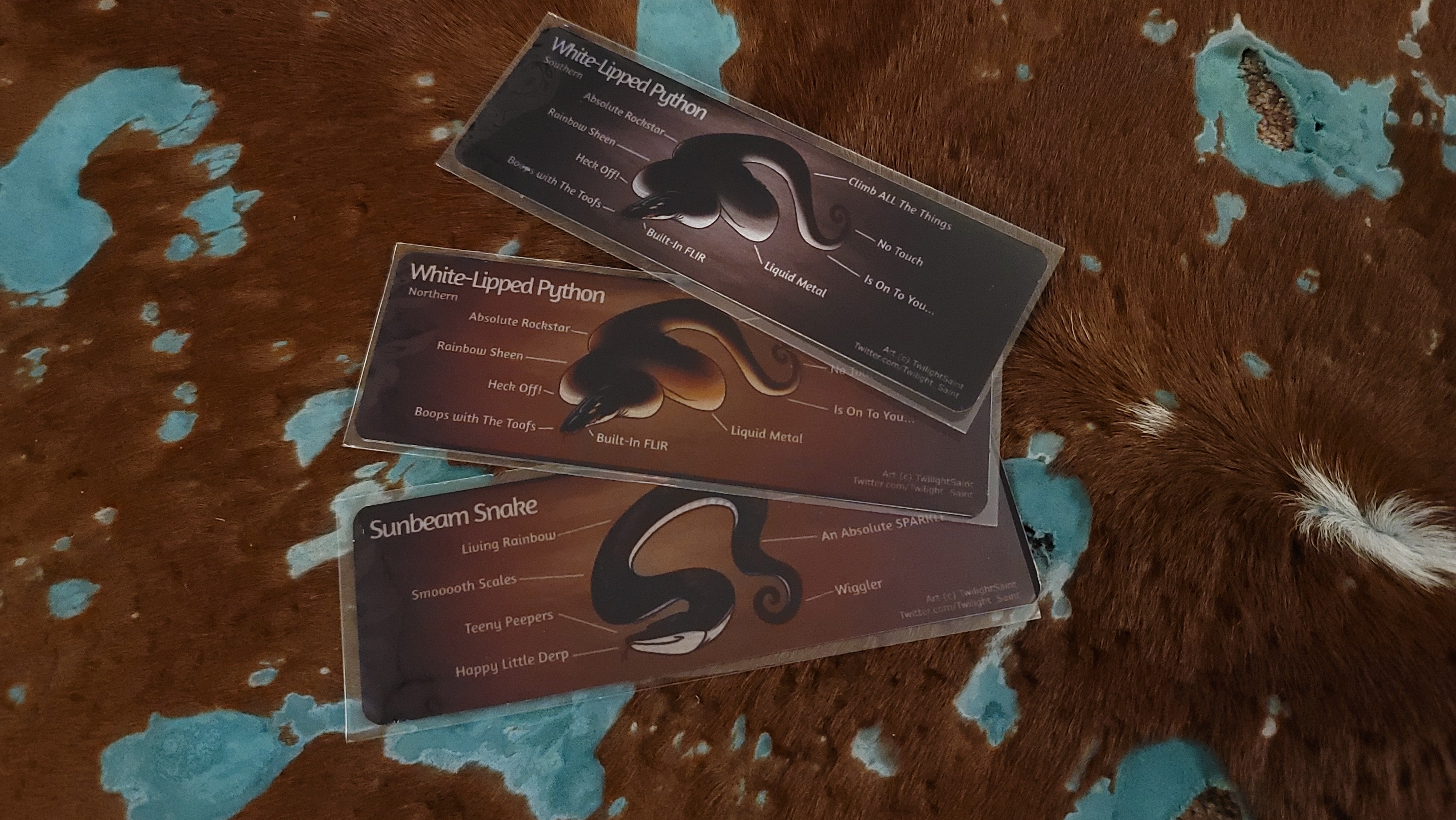 Metal Aluminum Bookmark Prints, Anatomy of a White-Lipped Python/Anato ...