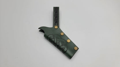 Small Leather Wand Holster Sheath - Celtic Knot Themed Holders Holsters