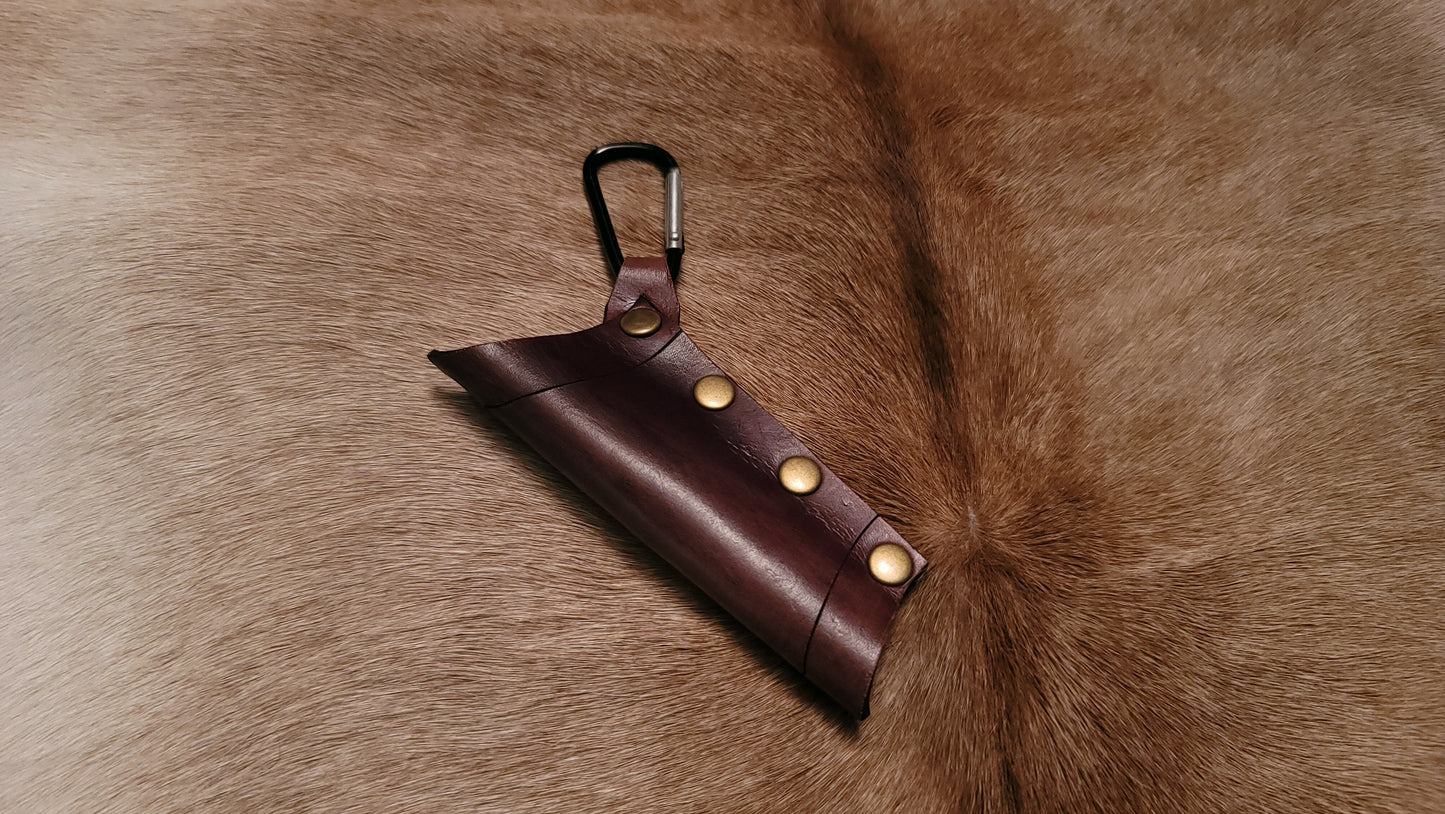 Small Pointed Leather Wand Holster Holder Sheath WITH CLIP and new colors