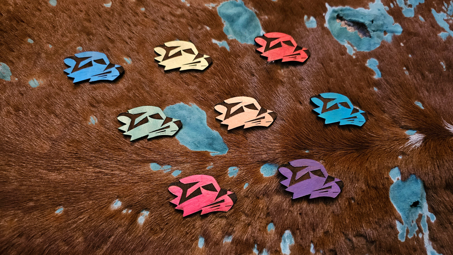 Furry Otter UV GLOW Leather Pins Lapel