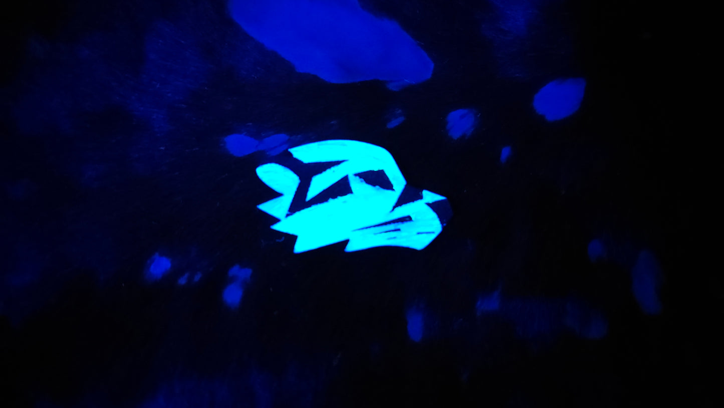 Furry Otter UV GLOW Leather Pins Lapel