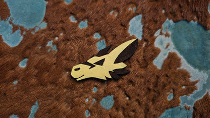 Furry Dutch Angel Dragon UV GLOW Leather Pins Lapel