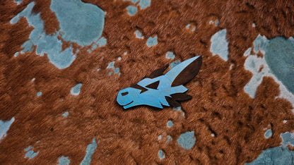 Furry Dutch Angel Dragon UV GLOW Leather Pins Lapel