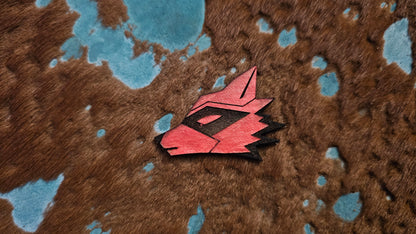 Furry Raccoon UV GLOW Leather Pins Lapel