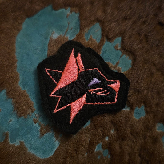 Cat Head Embroidery Patch with Velcro backing