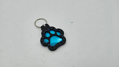 Tough Hide See-Through Windowed Pawprint NFC Keychains Fob