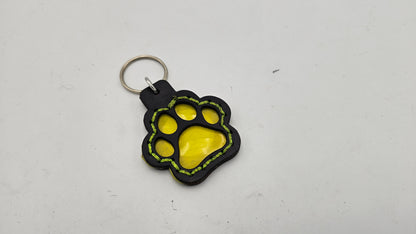 Tough Hide See-Through Windowed Pawprint NFC Keychains Fob