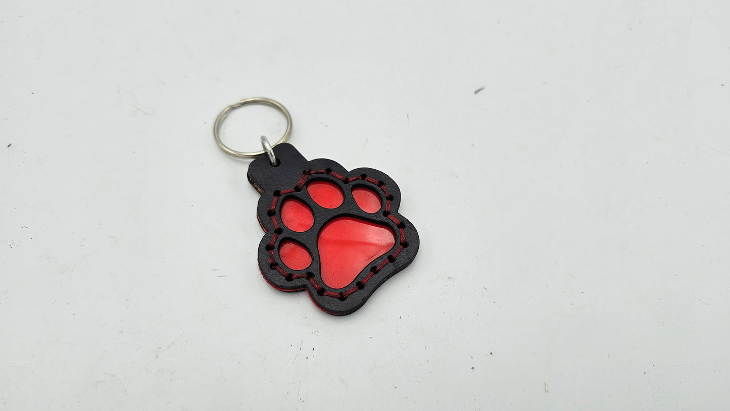 Tough Hide See-Through Windowed Pawprint NFC Keychains Fob