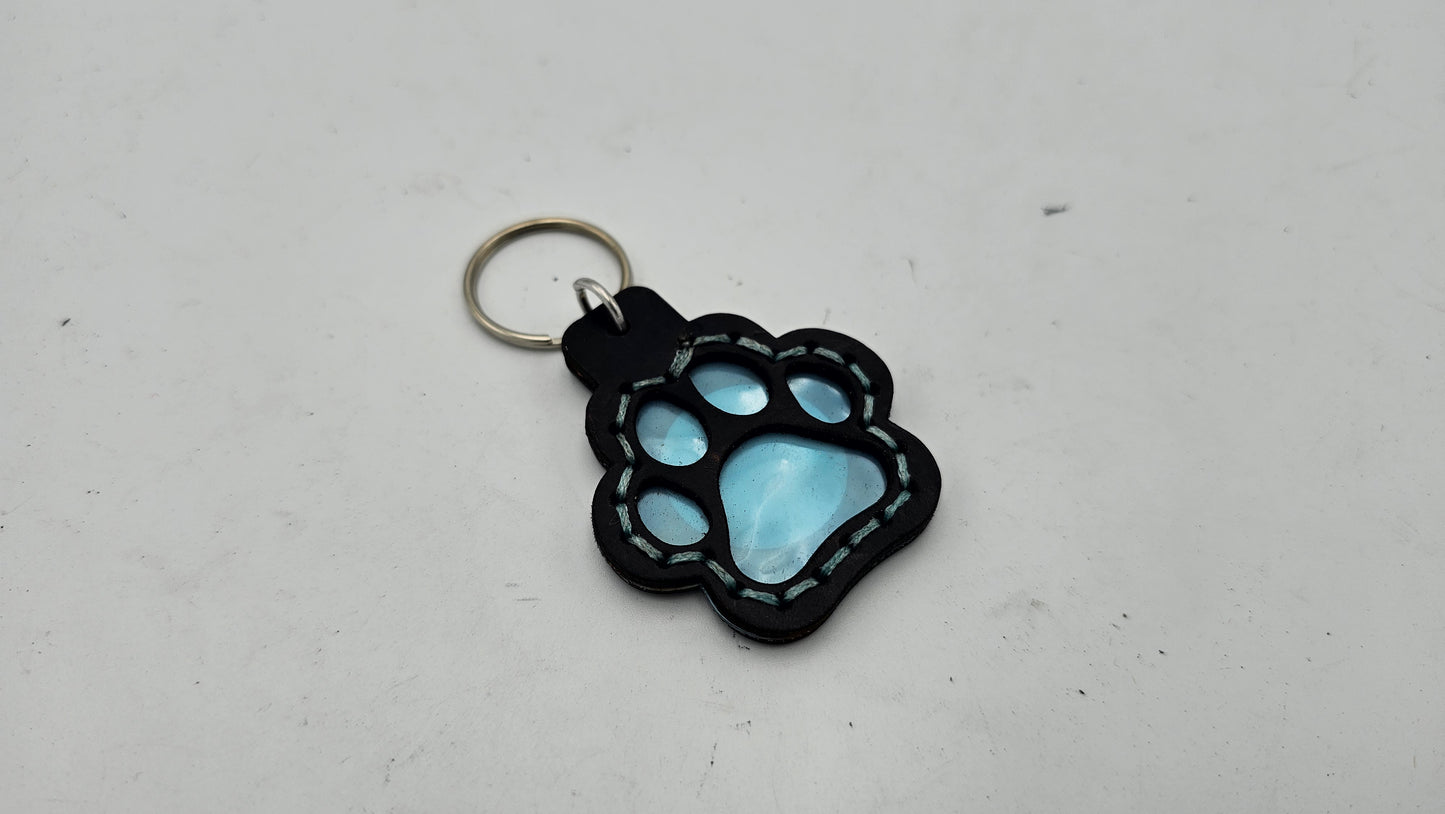 Tough Hide See-Through Windowed Pawprint NFC Keychains Fob