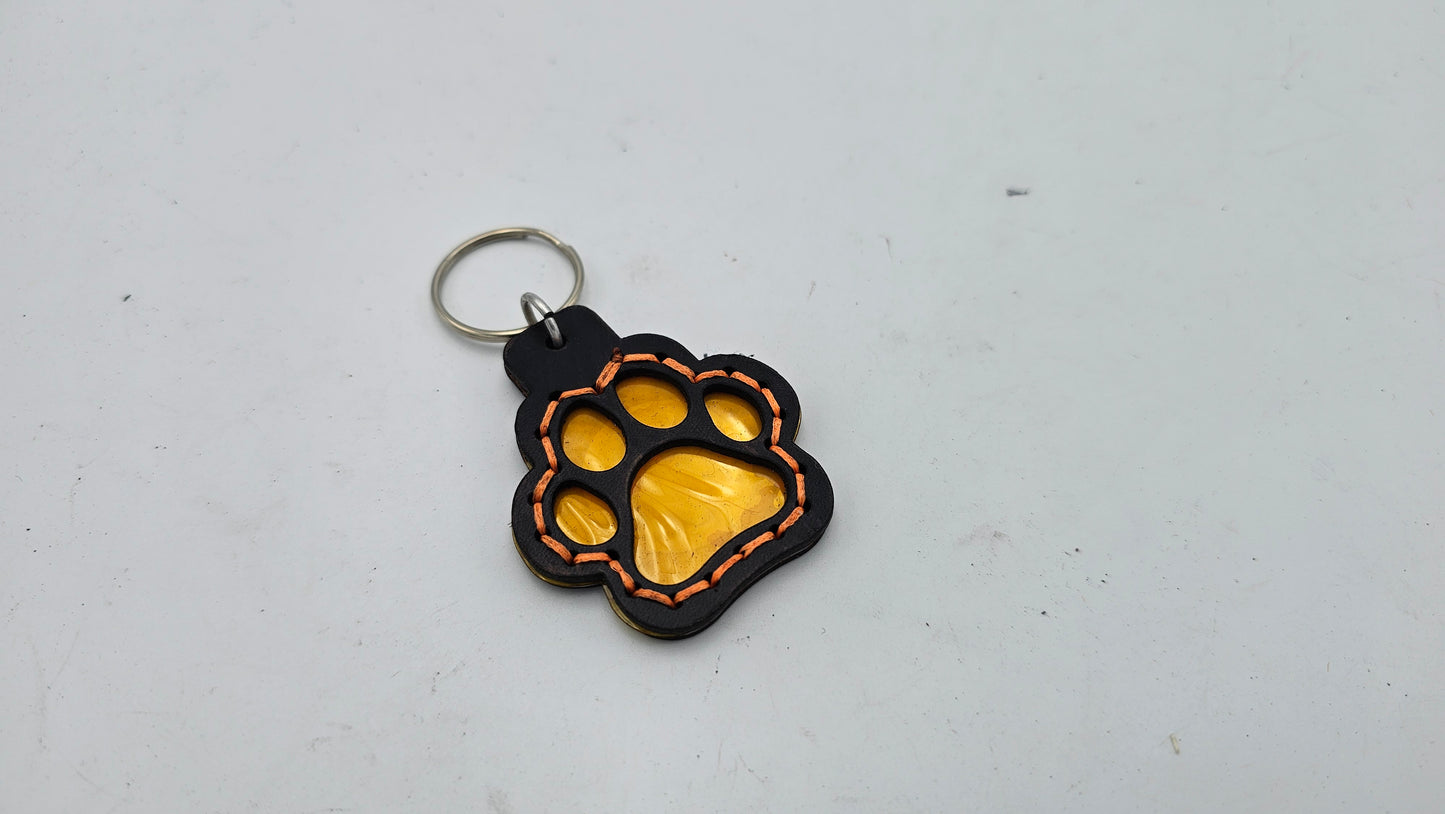 Tough Hide See-Through Windowed Pawprint NFC Keychains Fob