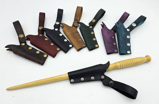 Small Leather Wand Holster Holder Sheath WITH SNAP plus New Colors