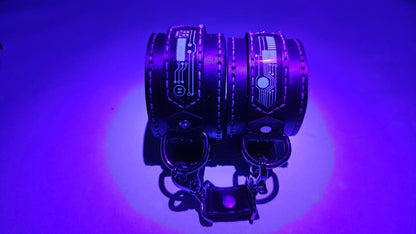 Tough Hide Future Punk UV Reactive Cyber Cuffs