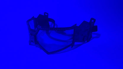 Blue UV Reactive Future Punk Cyber Goggles Visor for Furry Fursuit Head