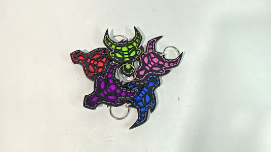 Tough Hide See-Through Windowed Dragon NFC Keychains Fob